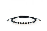Bratara bile striate aur 14k si onix negru